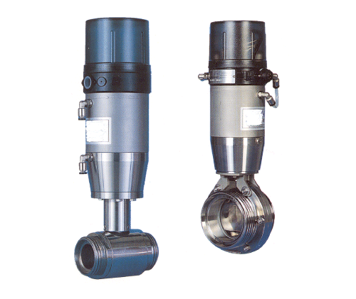 <strong>at left ball valve, at right butterfly valve</strong>