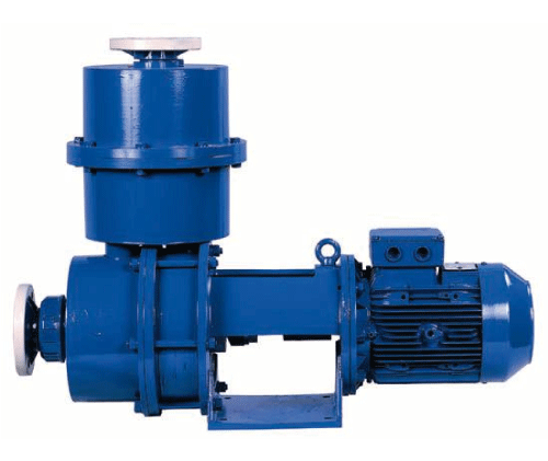 <strong>Self-priming pump on pedestal with electric motor and rigid coupling</strong>